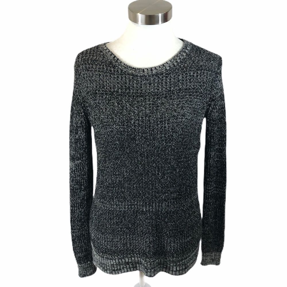 a.n.a. Black and White Cotton Blend Sweater Small